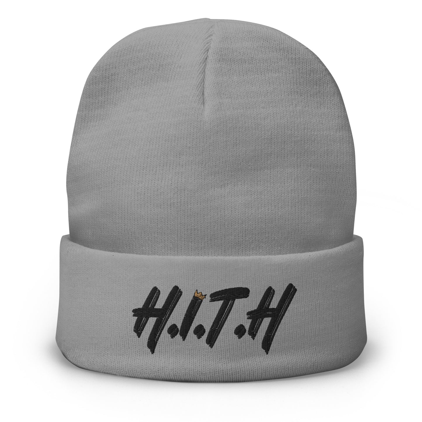 Embroidered Beanie Black Logo